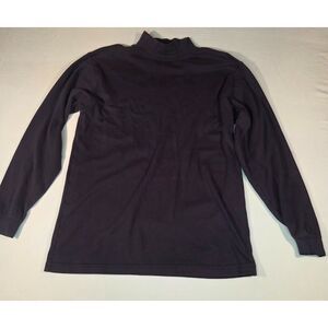 L.L.Bean Mock Neck Shirt Men’s Medium Tall Long Sleeve Navy